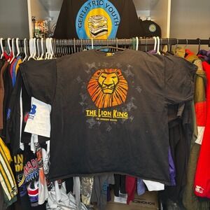 Vintage Disney Lion King Broadway Musical T Shirt XXL Black Theater 2XL